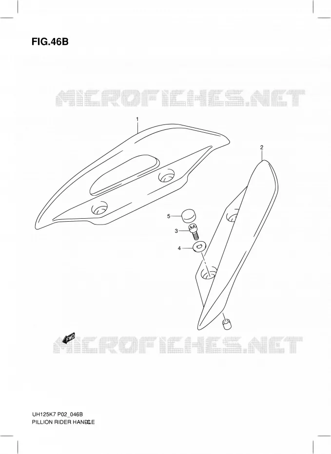 BACKREST (MODEL K9) Suzuki SCOOTER 125 BURGMAN 2009  UH125K9(E19)