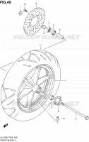 FRONT WHEEL for Suzuki BURGMAN 125 2010