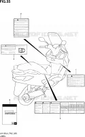 LABEL (UH125AL4 P19) for Suzuki BURGMAN 125 2014