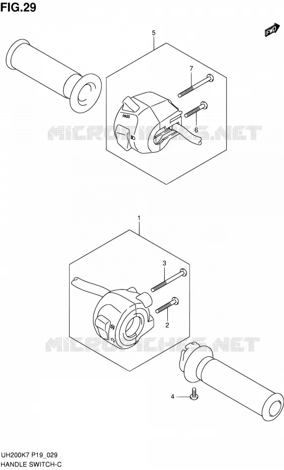 SWITCHES Suzuki SCOOTER 200 BURGMAN 2008  UH200K8(E02)