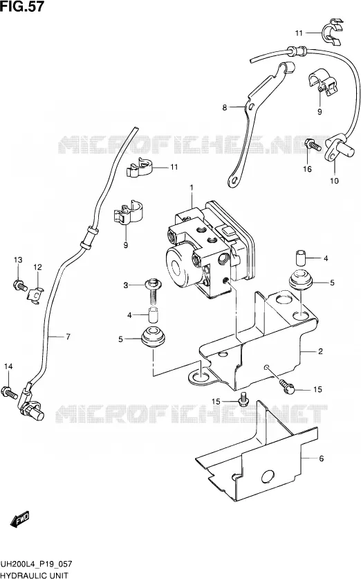 ABS SYSTEM (UH200AL4 P19) Suzuki SCOOTER 200 BURGMAN 2014  UH200 L4 (P19)