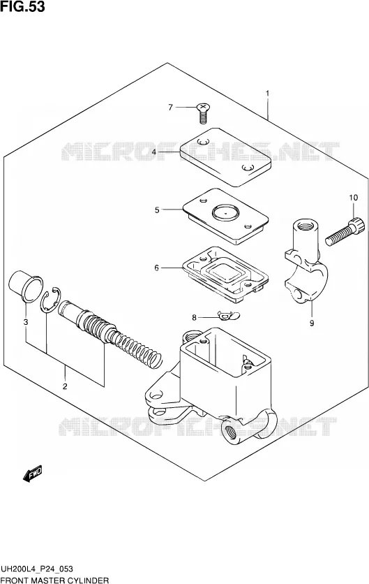 FR. MASTER CYLINDER Suzuki SCOOTER 200 BURGMAN 2014  UH200 L4 (P24)