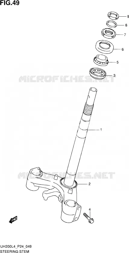 STEERING COLUMN Suzuki SCOOTER 200 BURGMAN 2014  UH200 L4 (P24)