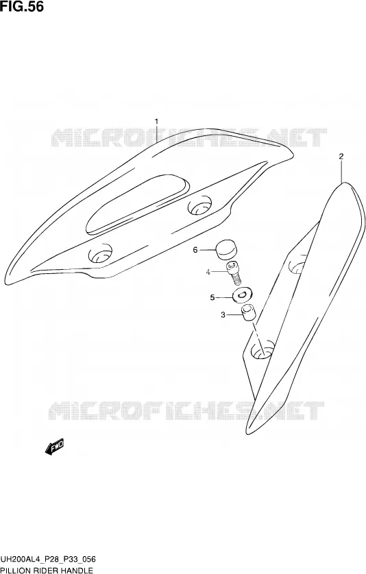 BACKREST Suzuki SCOOTER 200 BURGMAN 2014  UH200A L4 (P03,P28,P33)
