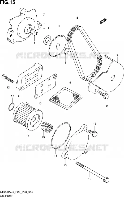 OIL PUMP Suzuki SCOOTER 200 BURGMAN 2014  UH200A L4 (P03,P28,P33)