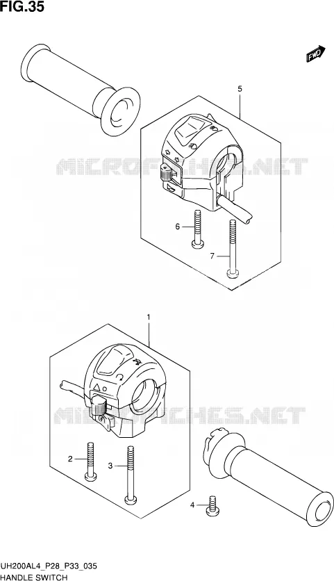 SWITCHES Suzuki SCOOTER 200 BURGMAN 2014  UH200A L4 (P03,P28,P33)