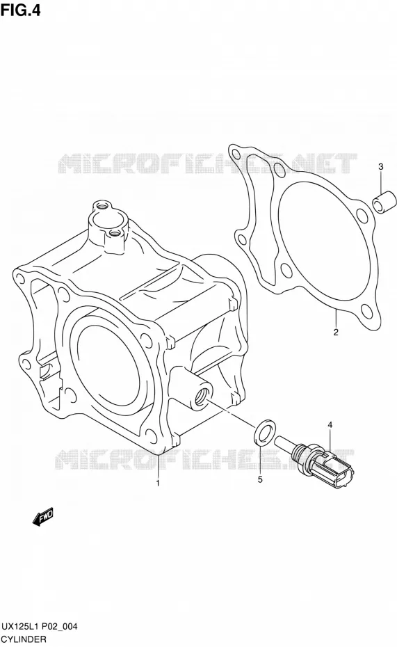 CYLINDER Suzuki SCOOTER 125 SIXTEEN 2012  UX125L1(P19)