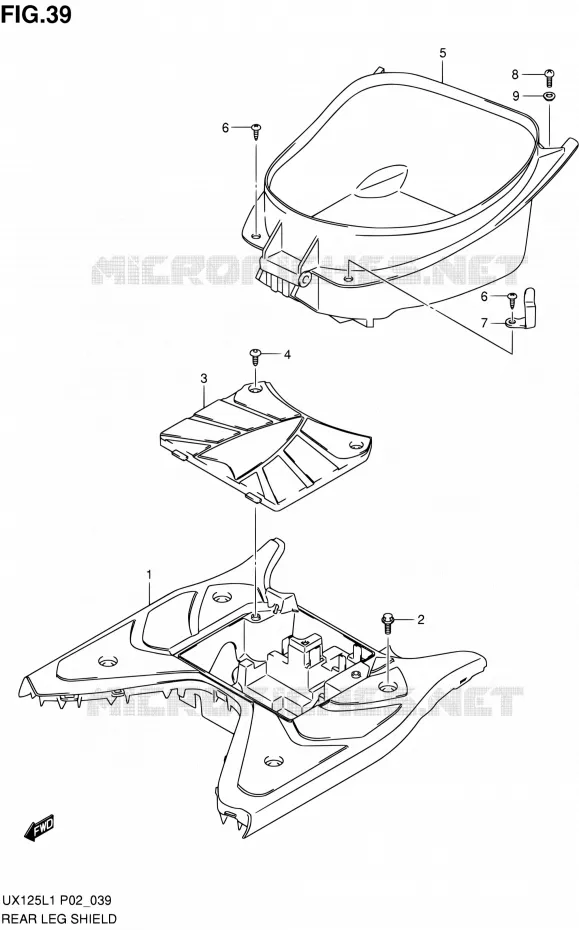 FOOTREST Suzuki SCOOTER 125 SIXTEEN 2012  UX125L1(P19)