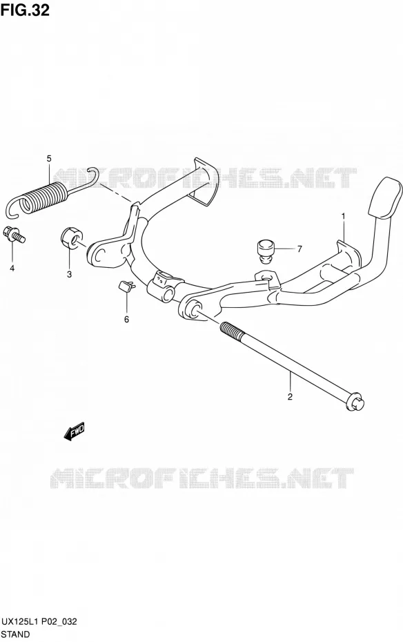 STAND Suzuki SCOOTER 125 SIXTEEN 2012  UX125L1(P19)