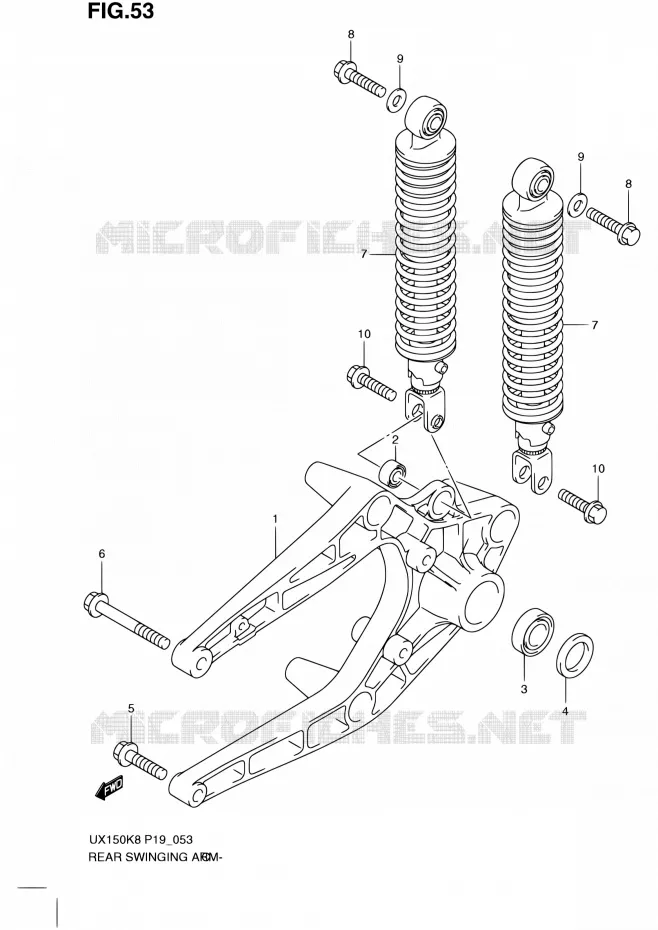 SWINGARM Suzuki SCOOTER 150 SIXTEEN 2008  UX150 K8 (P19)