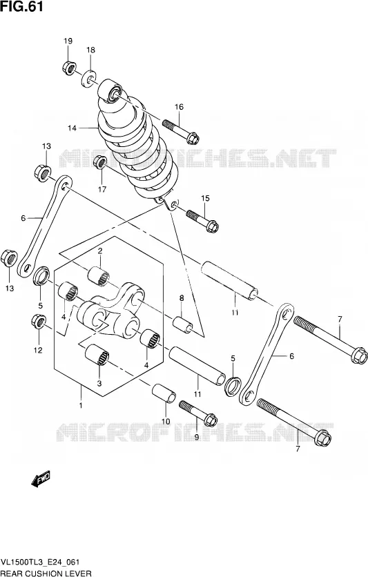 SHOCK ABSORBER LINKAGE Suzuki MOTO 1500 BOULEVARD 2013  VL1500T L3 (E24)