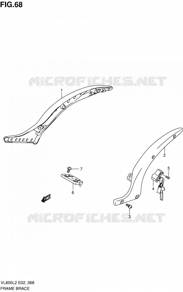 FRAME BRACE Suzuki MOTO 800 VOLUSIA 2012  VL800L2