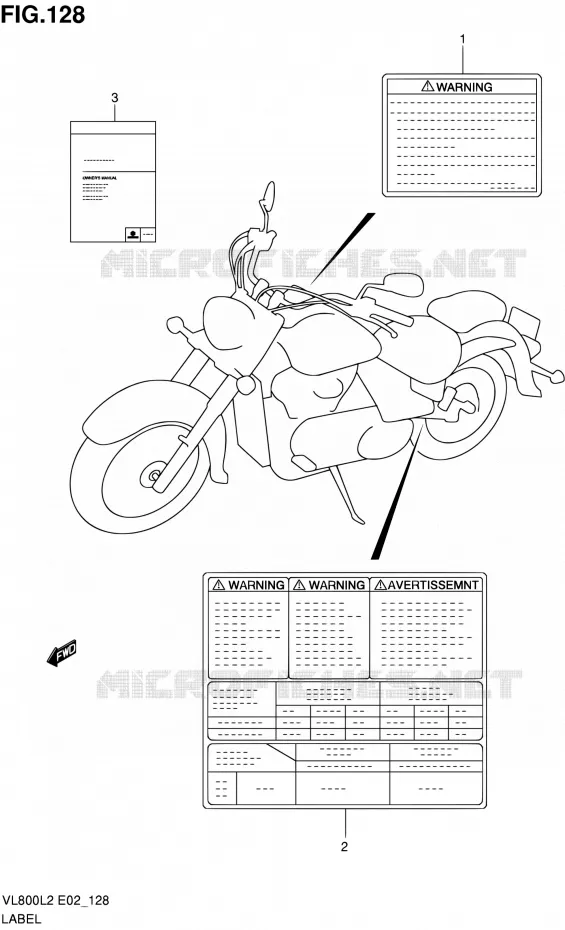 LABEL (VL800TL2 E24) Suzuki MOTO 800 VOLUSIA 2012  VL800L2