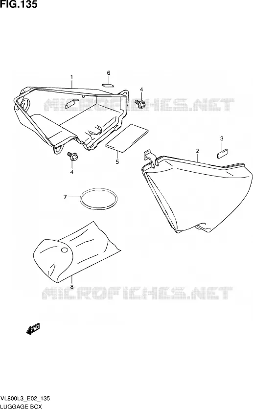 LUGGAGE BOX Suzuki MOTO 800 VOLUSIA 2013  VL800 L3 (E02)