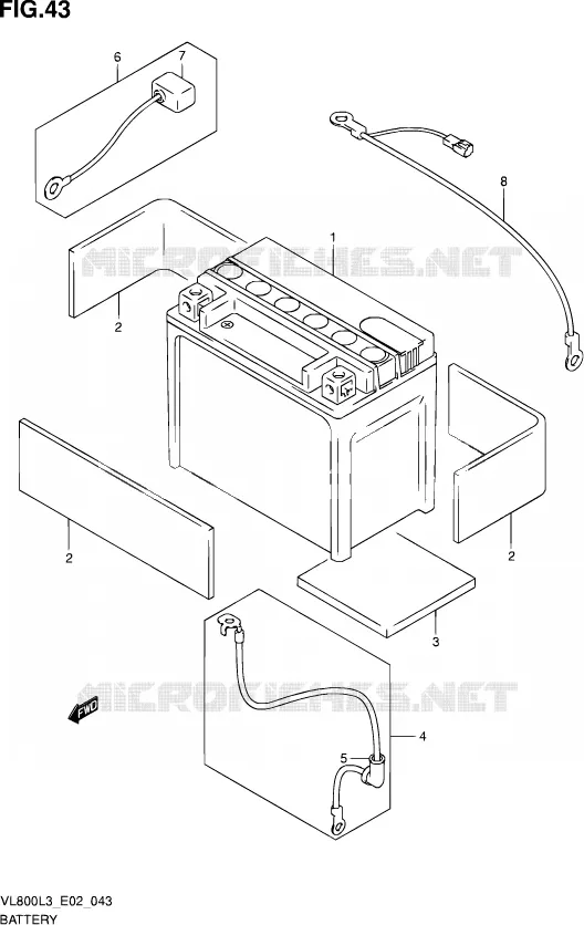 BATTERY Suzuki MOTO 800 VOLUSIA 2013  VL800 L3/VL800T L3 (E24)