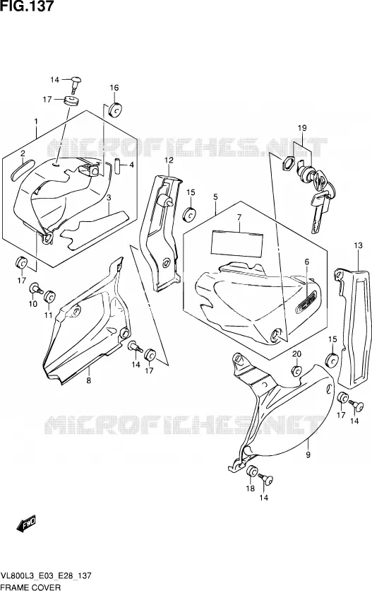 FAIRING (VL800CL3 E33) Suzuki MOTO 800 VOLUSIA 2013  VL800 L3/VL800T L3/VL800C L3