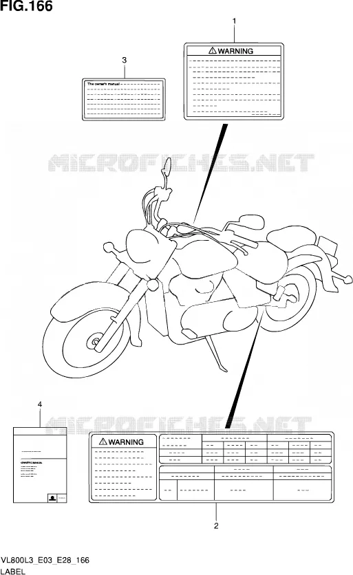 LABEL (VL800CL3 E03) Suzuki MOTO 800 VOLUSIA 2013  VL800 L3/VL800T L3/VL800C L3