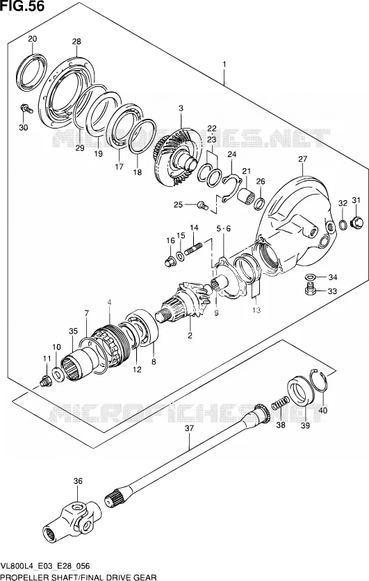 DRIVESHAFT Suzuki MOTO 800 VOLUSIA 2014  VL800 L4/VL800T L4/VL800C L4