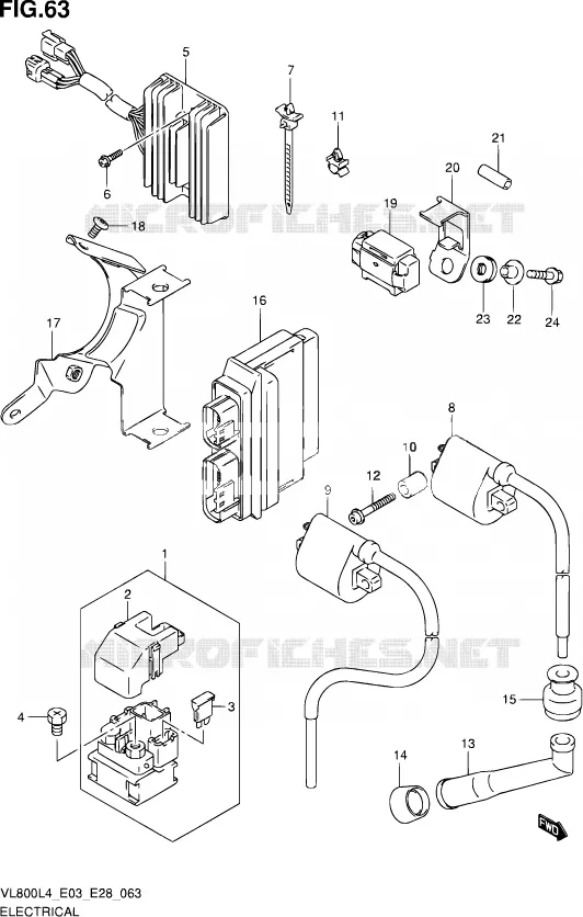 ELCTRICAL (VL800CL4 E03) Suzuki MOTO 800 VOLUSIA 2014  VL800 L4/VL800T L4/VL800C L4