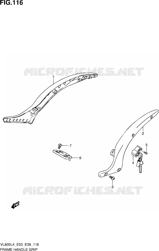 FRAME HANDLE GRIP Suzuki MOTO 800 VOLUSIA 2014  VL800 L4/VL800T L4/VL800C L4
