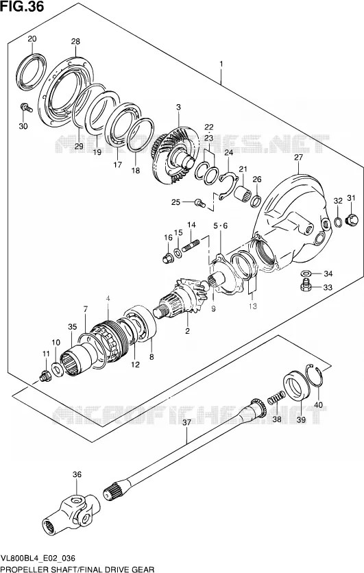 DRIVESHAFT Suzuki MOTO 800 INTRUDER 2014  VL800B L4 (E02)