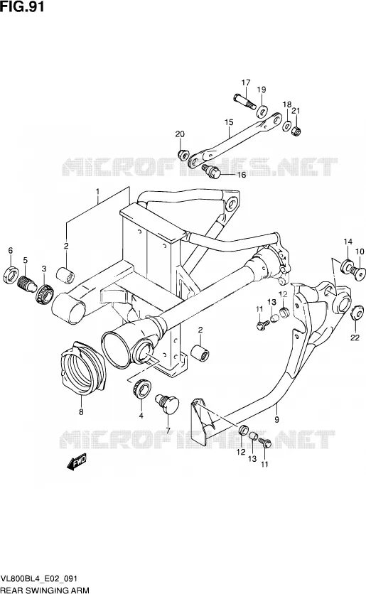 SWINGARM Suzuki MOTO 800 INTRUDER 2016  VL800B L4 (E19)