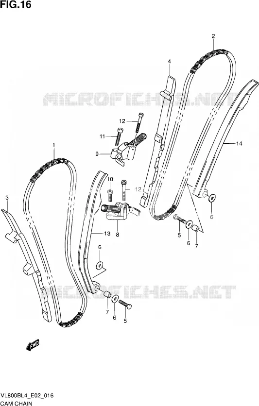 TIMING Suzuki MOTO 800 INTRUDER 2014  VL800BUE L4 (E19)