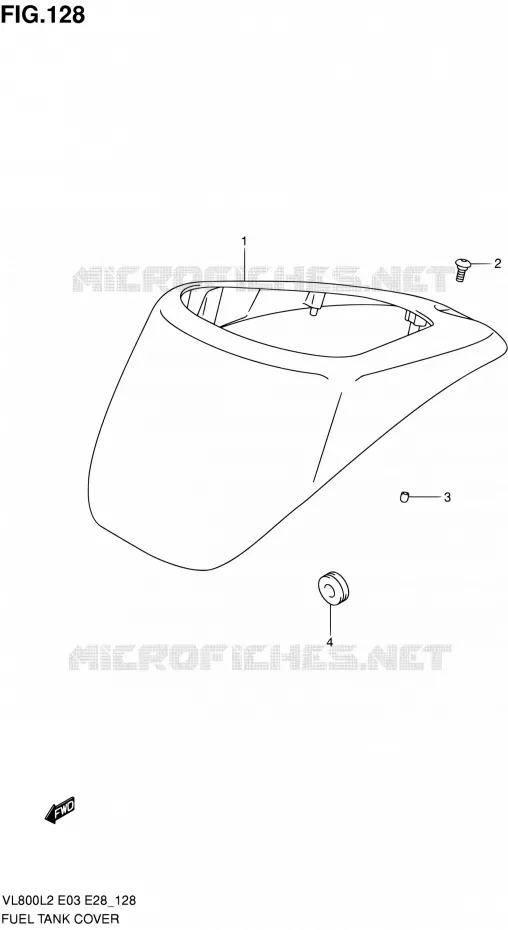 FUEL TANK COVER Suzuki MOTO 800 VOLUSIA 2012  VL800CL2