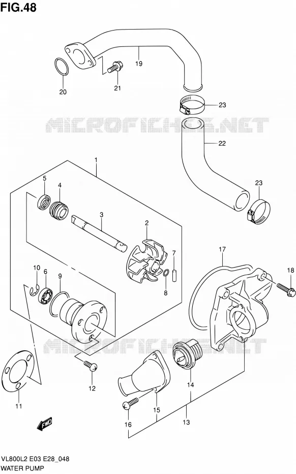 WATER PUMP Suzuki MOTO 800 VOLUSIA 2012  VL800CL2