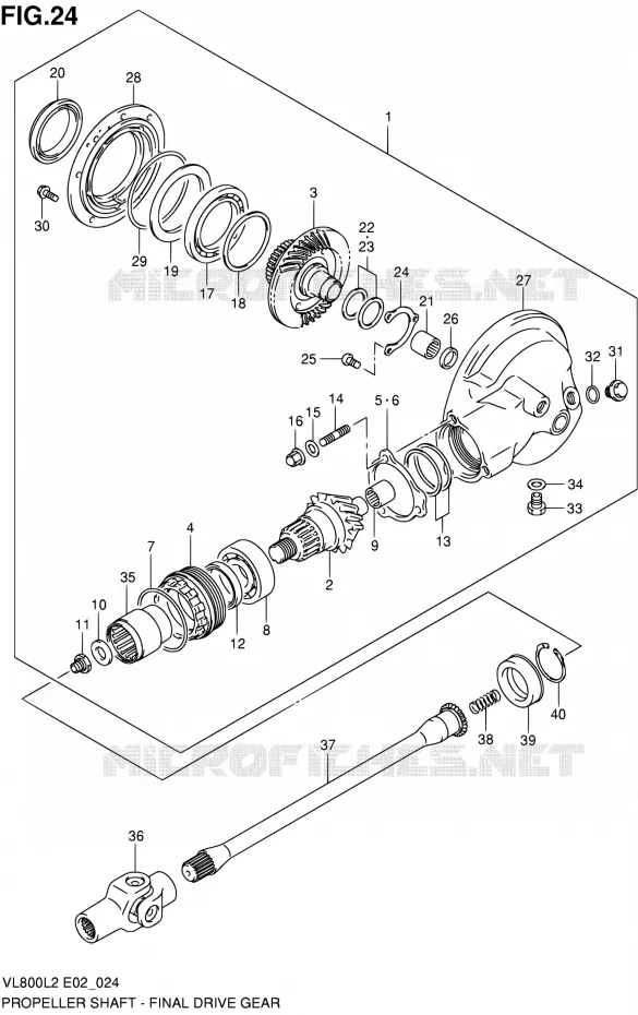 DRIVESHAFT Suzuki MOTO 800 VOLUSIA 2012  VL800CUEL2