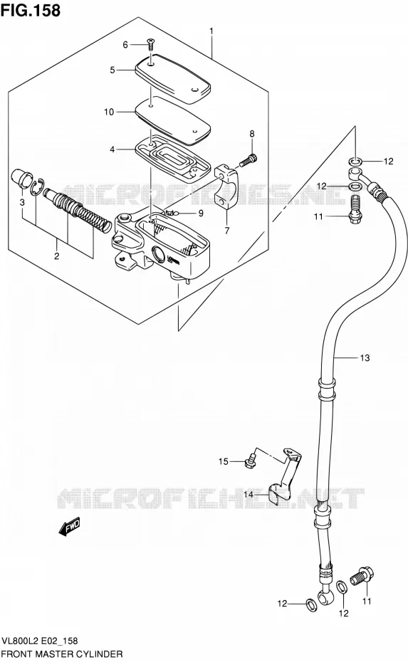 FR. MASTER CYLINDER Suzuki MOTO 800 VOLUSIA 2012  VL800CUEL2