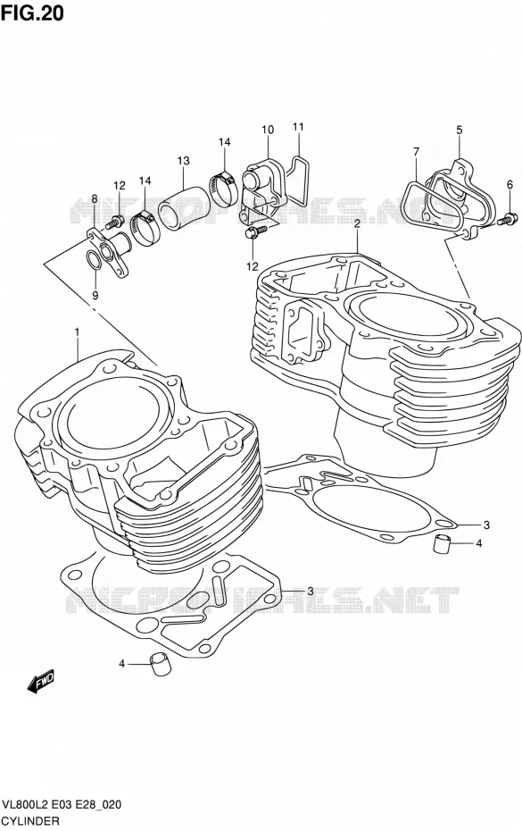 CYLINDER Suzuki MOTO 800 VOLUSIA 2012  VL800TL2