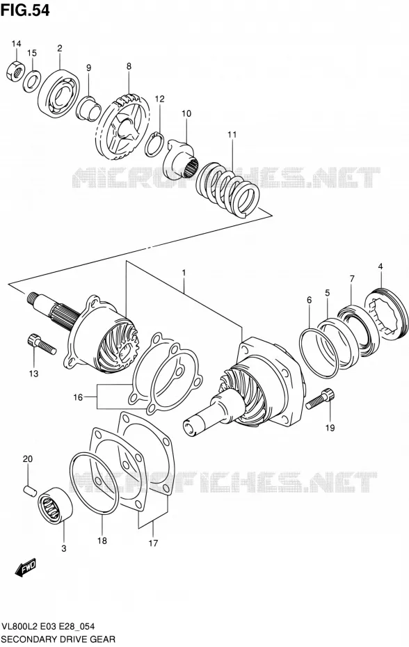 DRIVESHAFT Suzuki MOTO 800 VOLUSIA 2012  VL800TL2