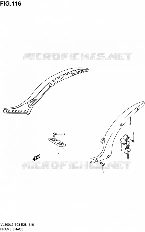 FRAME BRACE Suzuki MOTO 800 VOLUSIA 2012  VL800TL2