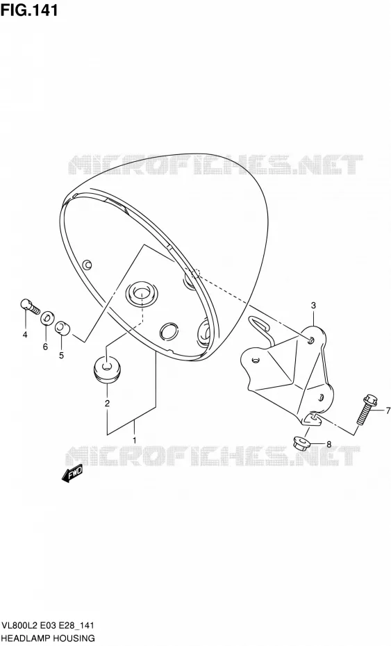 HEAD LAMP HOUSING Suzuki MOTO 800 VOLUSIA 2012  VL800TL2