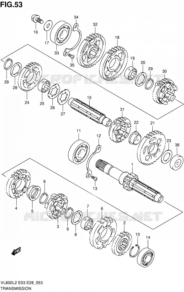 TRANSMISSION Suzuki MOTO 800 VOLUSIA 2012  VL800TL2