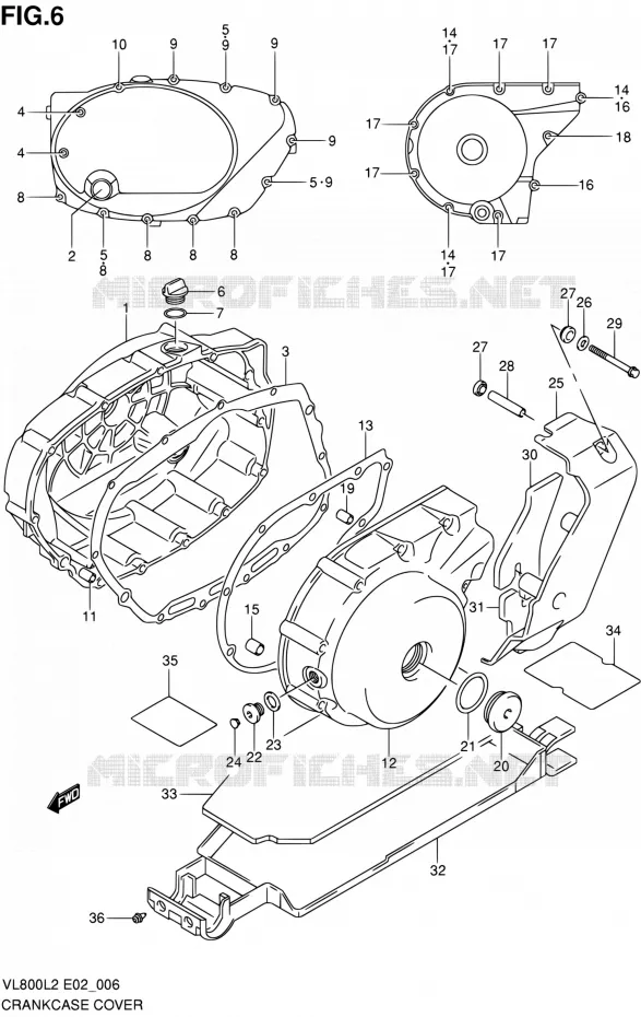 CRACKCASE COVER Suzuki MOTO 800 VOLUSIA 2012  VL800UEL2