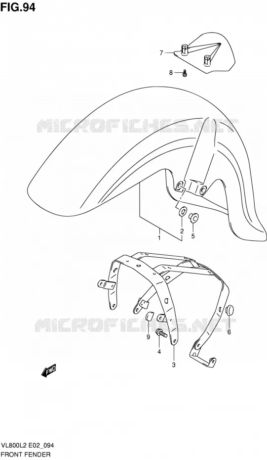 FRONT FENDER (VL800UEL2 E19) Suzuki MOTO 800 VOLUSIA 2012  VL800UEL2