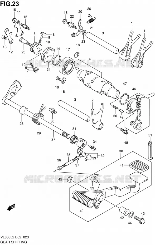 GEAR SHIFTING ASSY Suzuki MOTO 800 VOLUSIA 2012  VL800UEL2