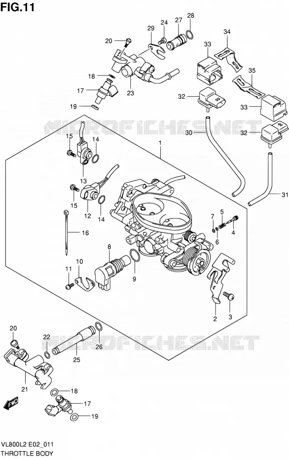 THROTTLE BODY Suzuki MOTO 800 VOLUSIA 2012  VL800UEL2
