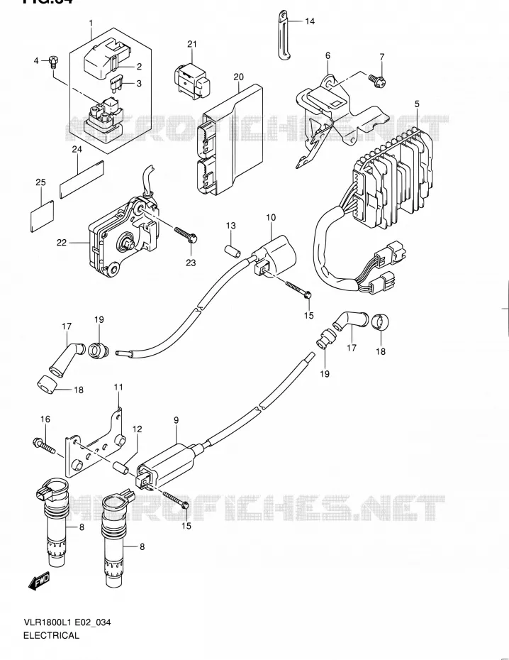 ELCTRICAL (VLR1800TL1 E19) Suzuki MOTO 1800 INTRUDER 2011  VLR1800L1(E19)