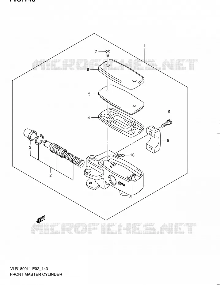 FR. MASTER CYLINDER Suzuki MOTO 1800 INTRUDER 2011  VLR1800L1(E19)