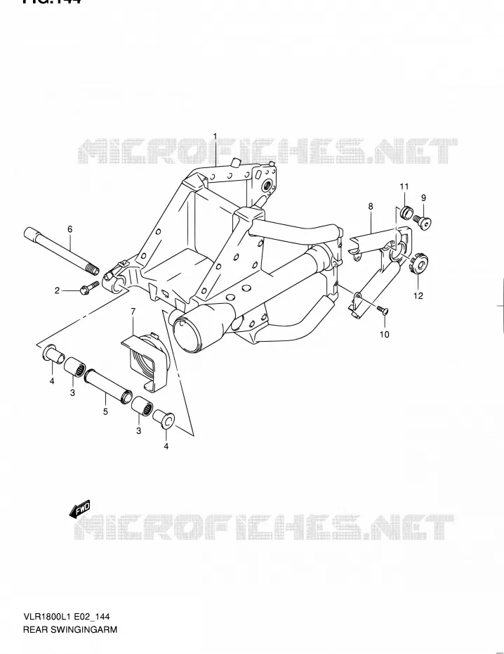 SWINGARM Suzuki MOTO 1800 INTRUDER 2011  VLR1800L1(E19)