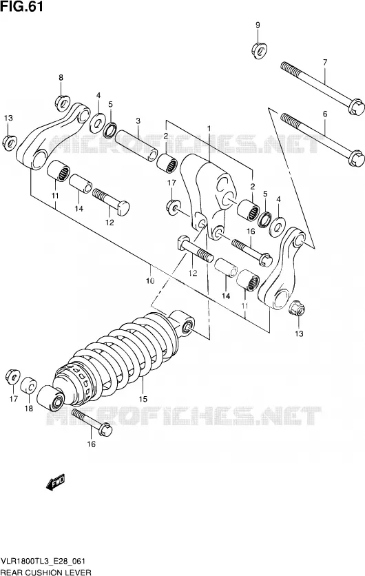 SHOCK ABSORBER LINKAGE Suzuki MOTO 1800 INTRUDER 2013  VLR1800T L3 (E28)