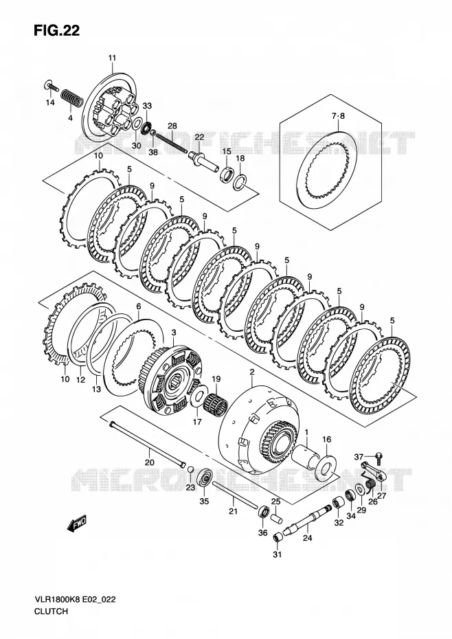 CLUTCH Suzuki MOTO 1800 BOULEVARD 2008  VLR1800UFK8