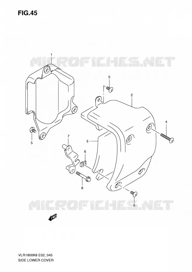 SIDE LOWER COVER Suzuki MOTO 1800 BOULEVARD 2008  VLR1800UFK8