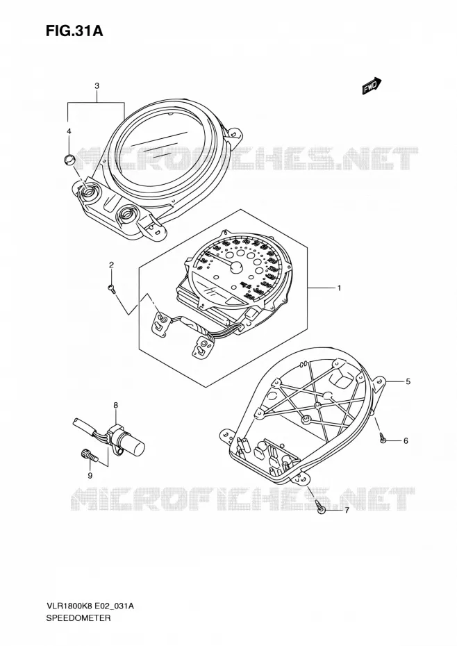 SPEEDOMETER (VLR1800TK9/TL0) Suzuki MOTO 1800 BOULEVARD 2008  VLR1800UFK8