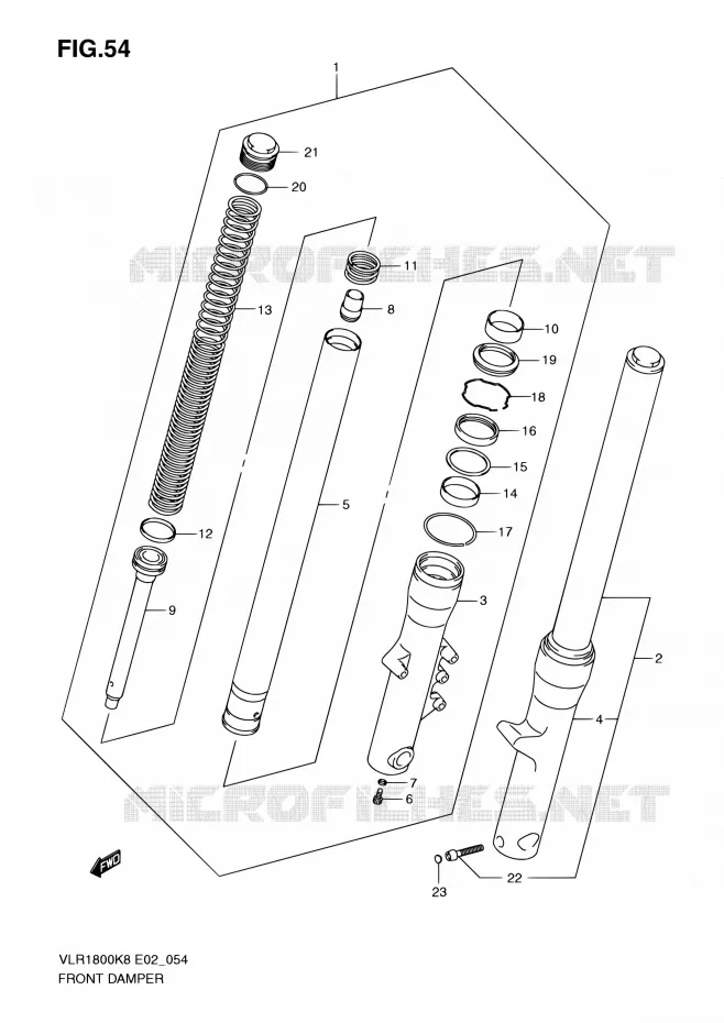 FRONT FORK Suzuki MOTO 1800 INTRUDER 2011  VLR1800UFK9