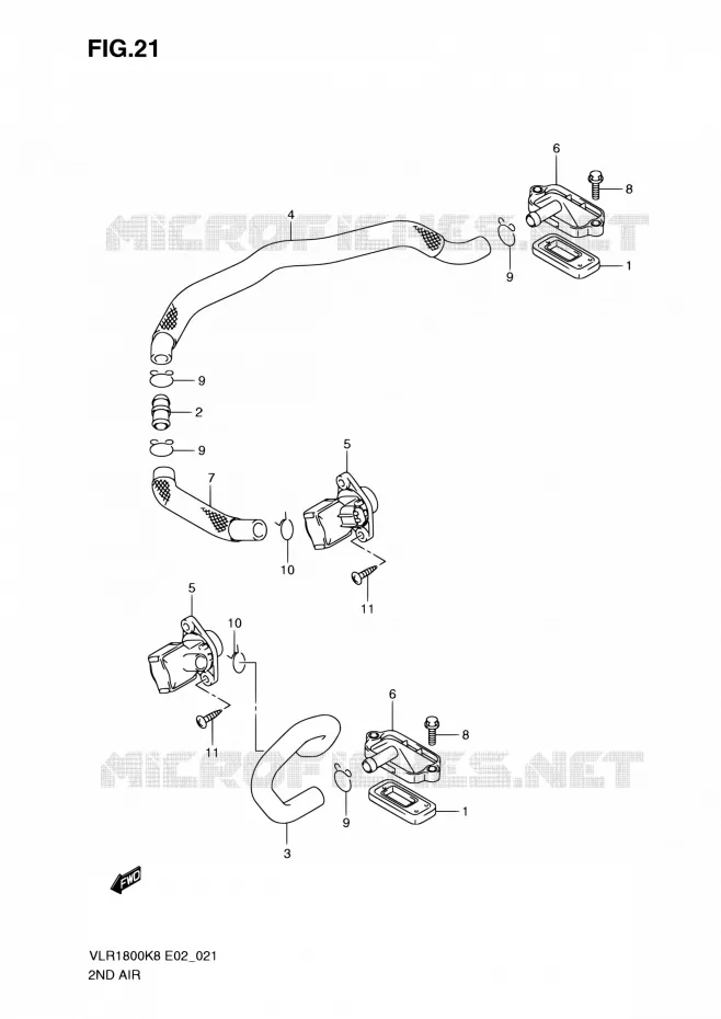 FUEL EVAP SYSTEM Suzuki MOTO 1800 INTRUDER 2009  VLR1800UFK9