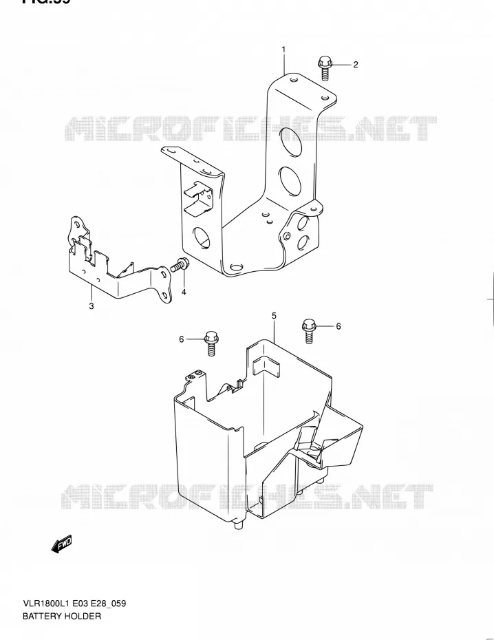 BATTERY BOX - TOOLS Suzuki MOTO 1800 BOULEVARD 2011  VLR1800 L1/VLR1800T L1 (E03,E28,E33)
